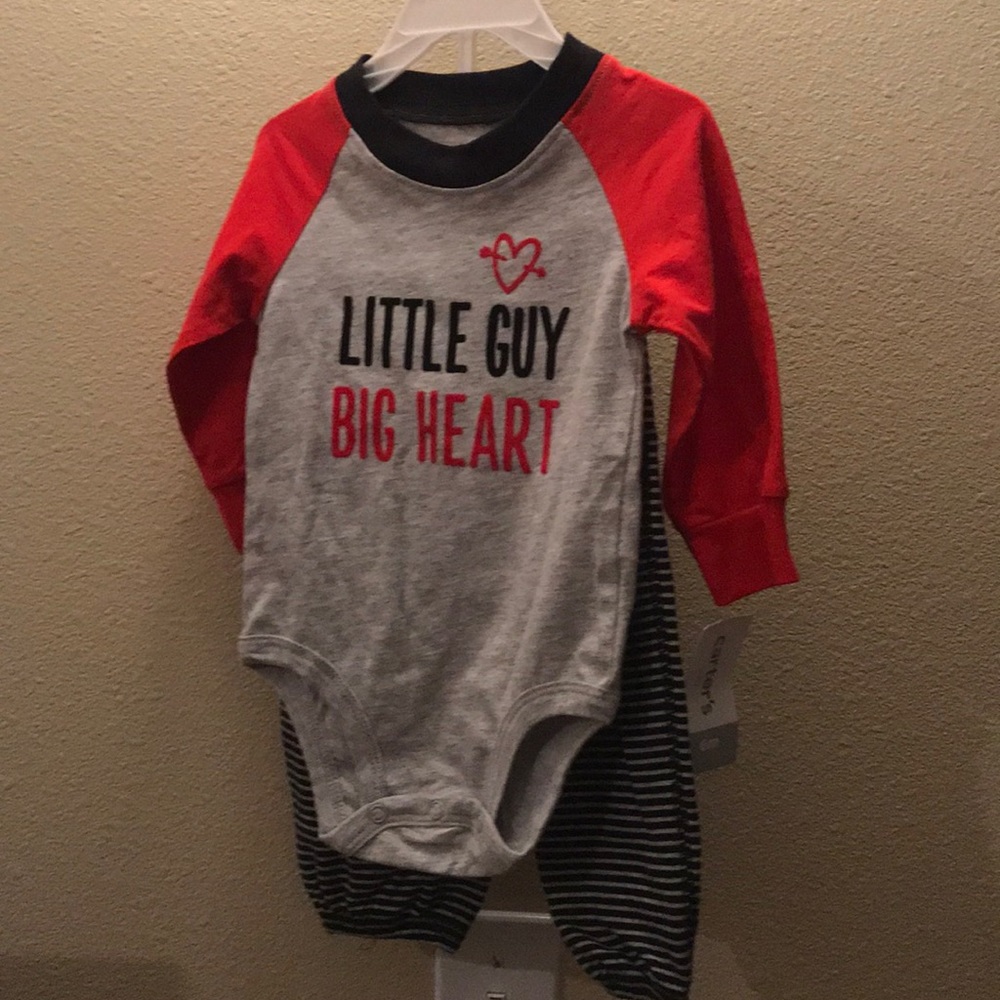 Carter’s Big Guy Big Heart 6mos Onsie & Pants